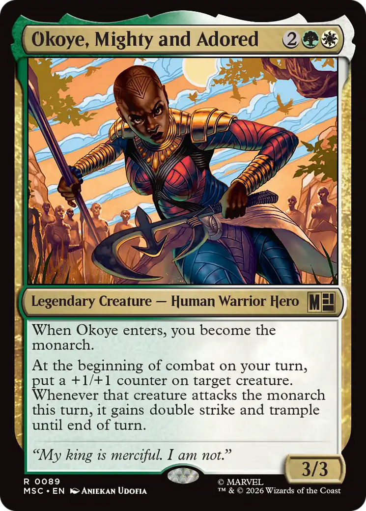 Okoye, Mighty and Adored (Surge Foil) [Marvel Super Heroes Commander]