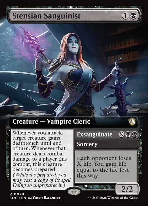 Stensian Sanguinist // Exsanguinate (SOC 78) [Secrets of Strixhaven Commander]