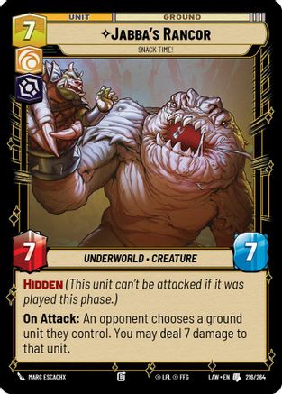 Jabba's Rancor - Snack Time! (216/264) (216/264) [A Lawless Time]