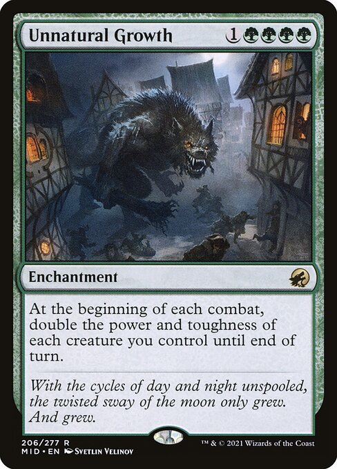 Unnatural Growth (MID 206) [Innistrad: Midnight Hunt]