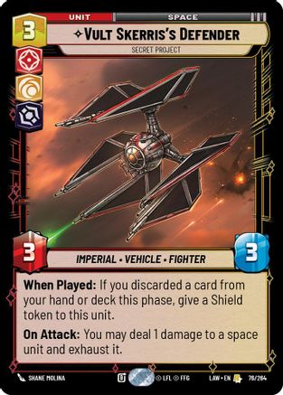 Vult Skerris's Defender - Secret Project (76/264) (76/264) [A Lawless Time]
