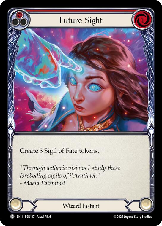 Future Sight (Red) (Rainbow Foil) [PEN117] (Compendium of Rathe)  Rainbow Foil