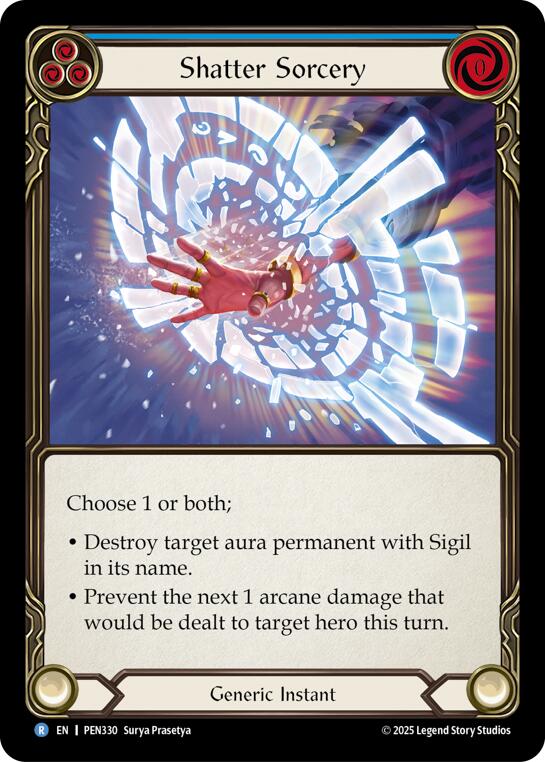 Shatter Sorcery (Blue) (Rainbow Foil) [PEN330] (Compendium of Rathe)  Rainbow Foil