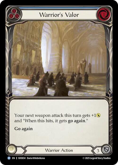 Warrior's Valor (Blue) (Regular) [SDO034] (Silver Age Chapter 2)