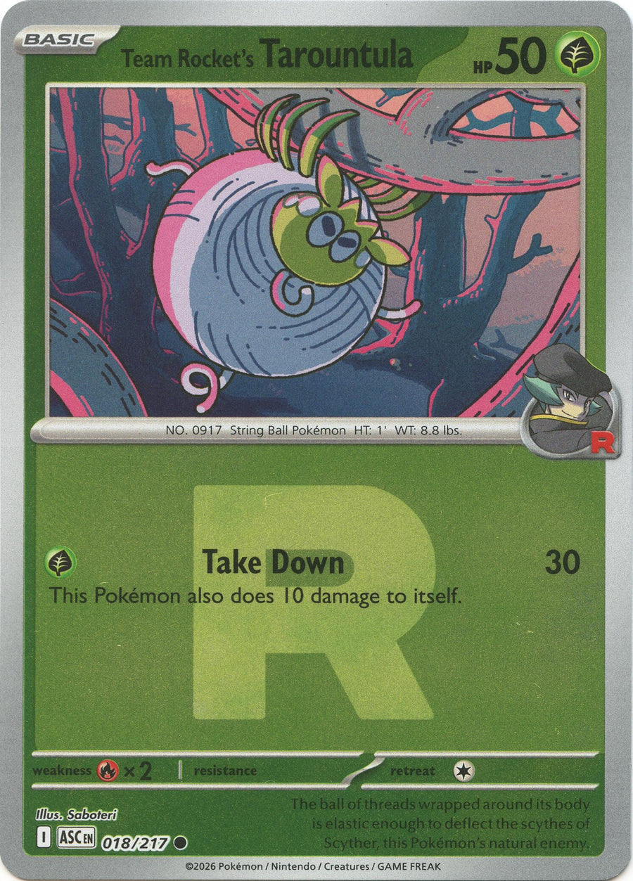 Team Rocket's Tarountula (018/217) (Team Rocket) [Mega Evolution: Ascended Heroes]