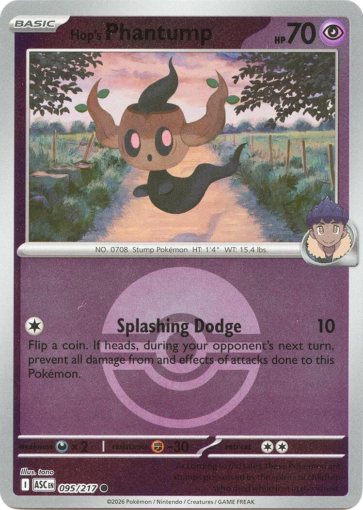 Hop's Phantump (095/217) (Poke Ball) [Mega Evolution: Ascended Heroes]