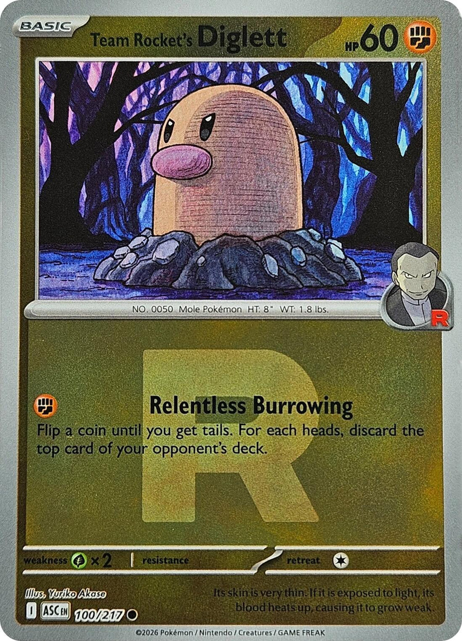 Team Rocket's Diglett (100/217) (Team Rocket) [Mega Evolution: Ascended Heroes]