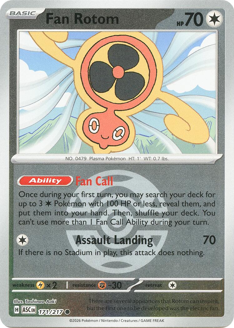 Fan Rotom (171/217) (Dusk Ball) [Mega Evolution: Ascended Heroes]
