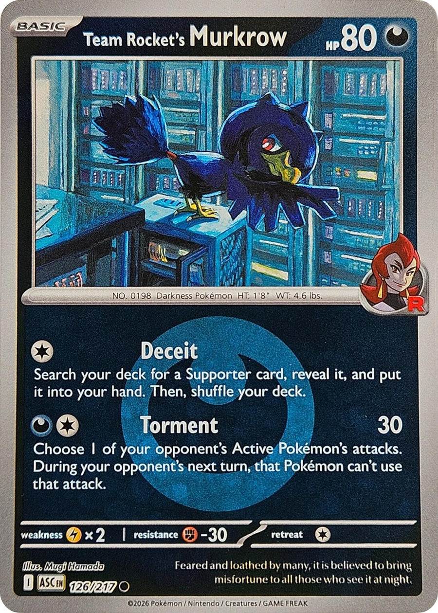 Team Rocket's Murkrow (126/217) (Energy Symbol Pattern) [Mega Evolution: Ascended Heroes]