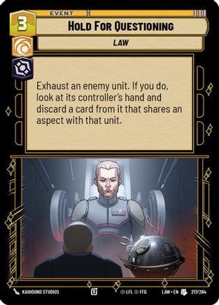 Hold for Questioning (217/264) (217/264) [A Lawless Time]