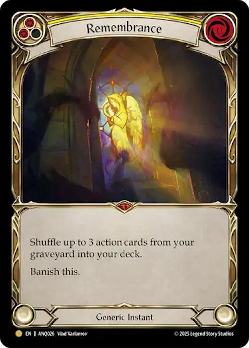 Remembrance (Yellow) (Gold) [ANQ026] (Compendium of Rathe - Antiquity Pack)  Rainbow Foil