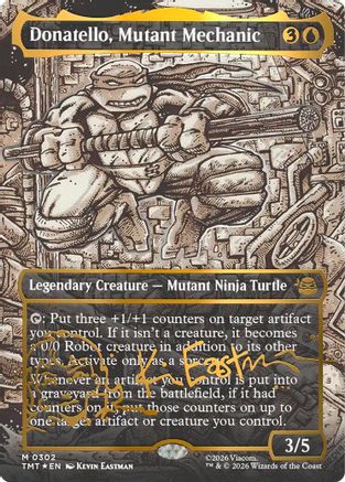 Donatello, Mutant Mechanic (Borderless) (Gold-Stamped Signature) [Teenage Mutant Ninja Turtles]