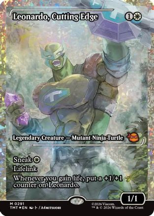 Leonardo, Cutting Edge (Showcase) (Fracture Foil) [Teenage Mutant Ninja Turtles]