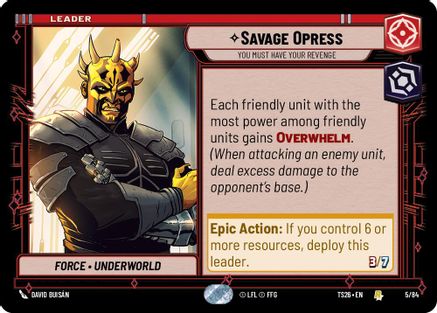 Savage Opress - You Must Have Your Revenge (5/84) (5/84) [Twin Suns]