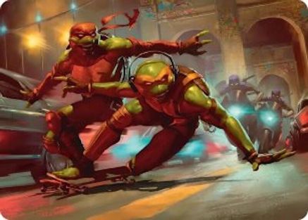 Raph & Mikey, Troublemakers Art Card [Teenage Mutant Ninja Turtles Art Series]