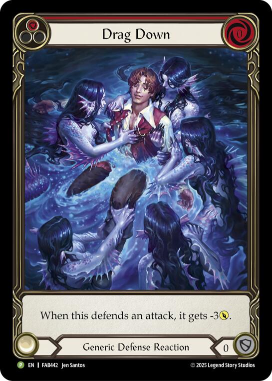 Drag Down (Red) [PEN331] (Promo)  Rainbow Foil