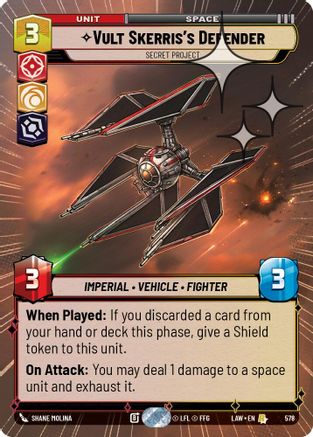 Vult Skerris's Defender - Secret Project (578) (Hyperspace Foil) (578) [A Lawless Time]