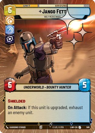 Jango Fett - Wily Mercenary (589) (Hyperspace Foil) (589) [A Lawless Time]