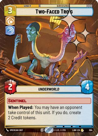 Two-Faced Troig - (594) (Hyperspace Foil) (594) [A Lawless Time]