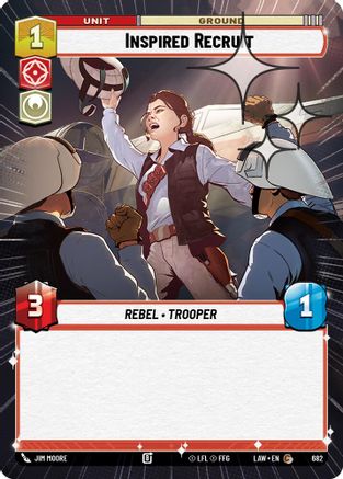 Inspired Recruit (682) (Hyperspace Foil) (682) [A Lawless Time]