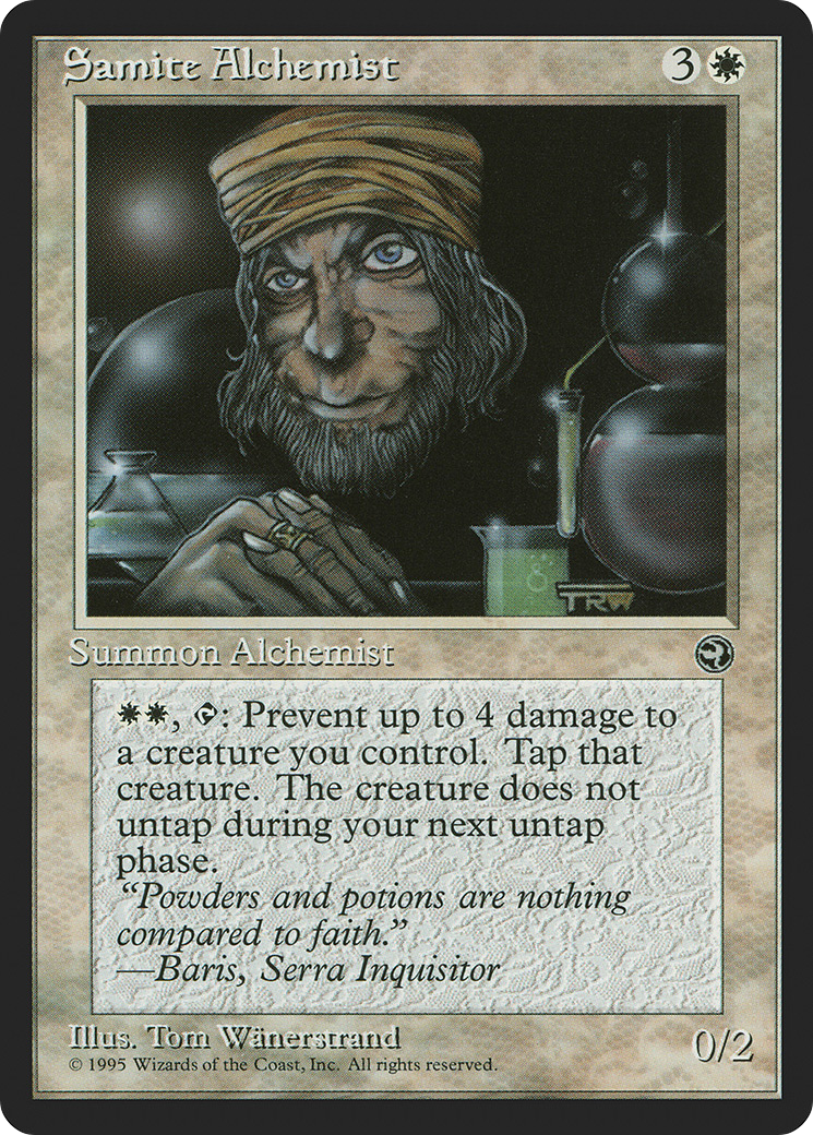Samite Alchemist (Taysir Flavor Text) [Homelands]