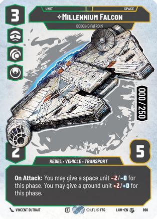 Millennium Falcon - Dodgingg Patrols (Serialized) (890) (890) [A Lawless Time]