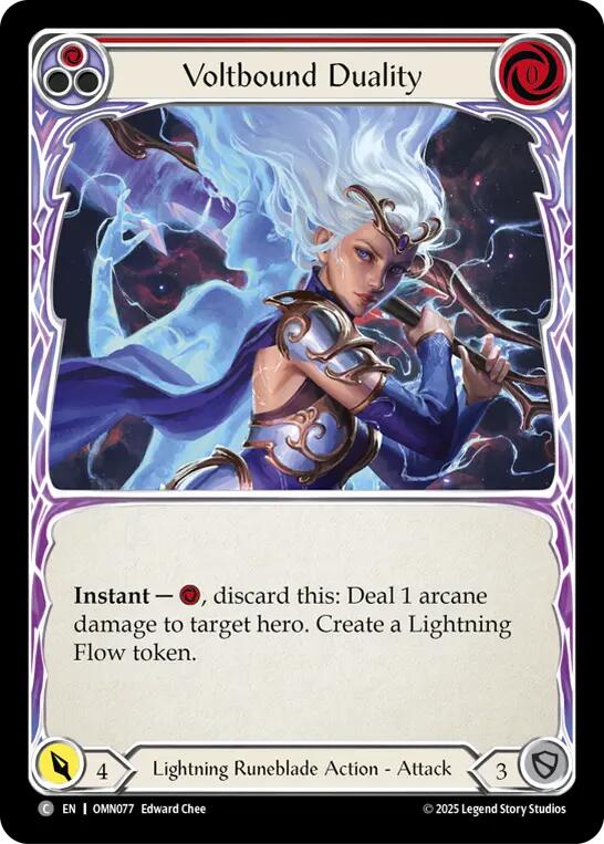 Voltbound Duality (Red) [OMN077] (Omens of the Third Age)  Rainbow Foil