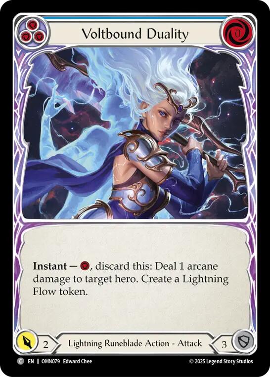 Voltbound Duality (Blue) [OMN079] (Omens of the Third Age)  Rainbow Foil