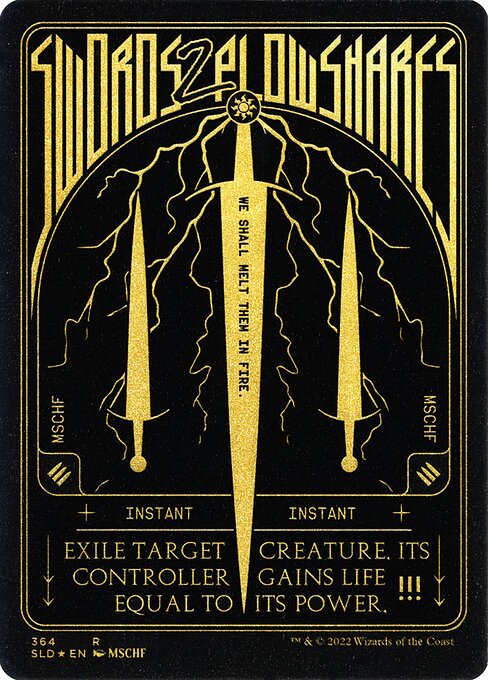 Swords to Plowshares (Full Art) (SLD 364) [Secret Lair Drop]