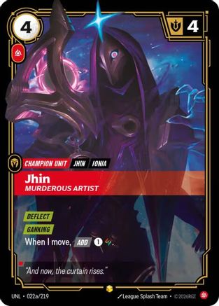 Jhin - Murderous Artist (Alternate Art) (022a/219) - Unleashed Foil