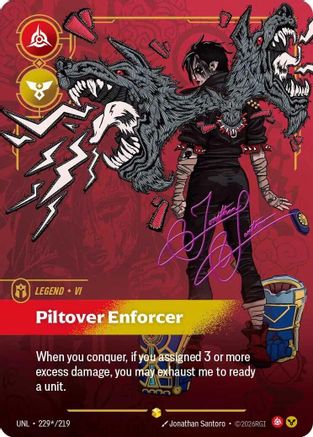 Vi - Piltover Enforcer (Signature) (225*/219) - Unleashed Foil