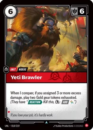 Yeti Brawler (018/219) - Unleashed Foil
