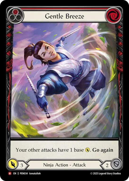 Gentle Breeze (Red) (Extended Art) [PEN034] (Compendium of Rathe)  Rainbow Foil