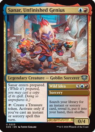 Sanar, Unfinished Genius (SOS-223) - Secrets of Strixhaven Foil