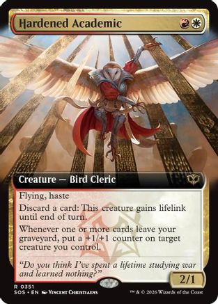 Hardened Academic (Extended Art) [Secrets of Strixhaven]