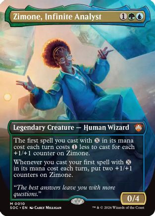 Zimone, Infinite Analyst (Borderless) [Secrets of Strixhaven Commander]