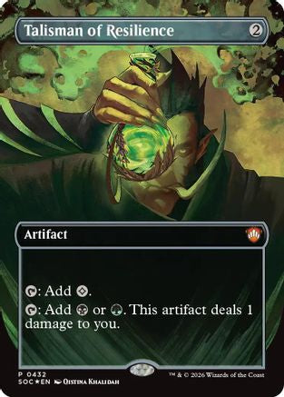 Talisman of Resilience (Borderless) [Secrets of Strixhaven Commander]