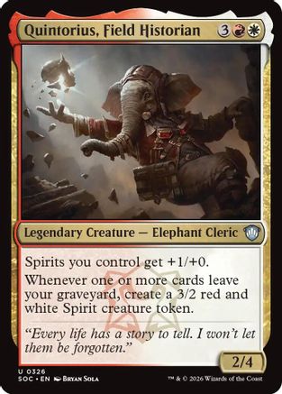 Quintorius, Field Historian [Secrets of Strixhaven Commander]