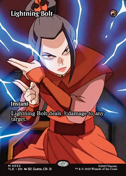 Lightning Bolt (Borderless · Full Art) (TLE 32) [Avatar: The Last Airbender Eternal]