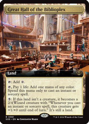Great Hall of the Biblioplex (Extended Art) [Secrets of Strixhaven]