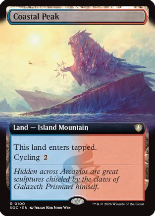 Coastal Peak (Extended Art) [Secrets of Strixhaven Commander]