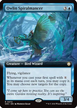 Owlin Spiralmancer (Extended Art) [Secrets of Strixhaven Commander]
