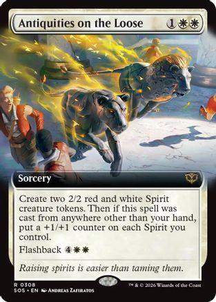 Antiquities on the Loose (Extended Art) [Secrets of Strixhaven]