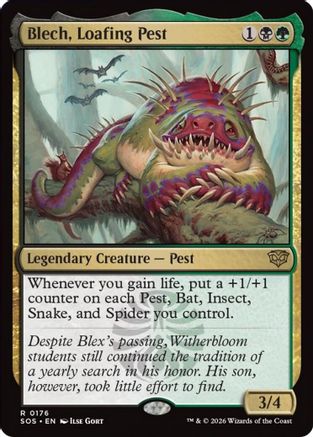 Blech, Loafing Pest (SOS-176) - Secrets of Strixhaven Foil