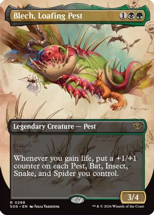 Blech, Loafing Pest (Borderless) (SOS-298) - Secrets of Strixhaven