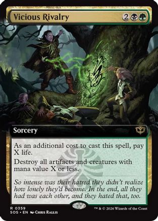 Vicious Rivalry (Extended Art) (SOS-359) - Secrets of Strixhaven Foil
