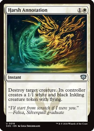 Harsh Annotation (SOS-018) - Secrets of Strixhaven Foil