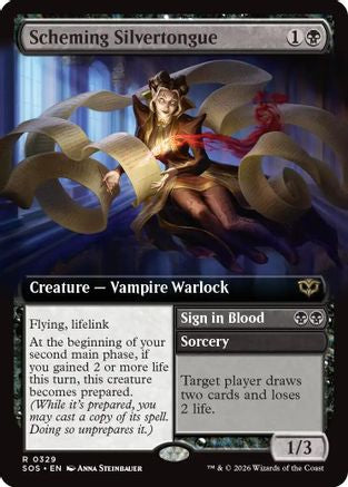 Scheming Silvertongue (Extended Art) (SOS-329) - Secrets of Strixhaven Foil