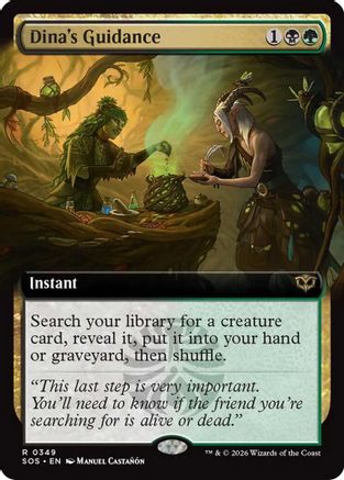Dina's Guidance (Extended Art) (SOS-349) - Secrets of Strixhaven Foil