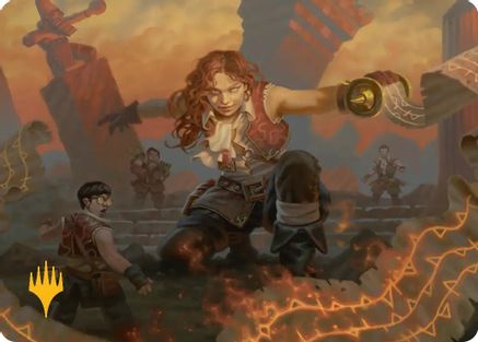 Zealous Lorecaster Art Card (Gold-Stamped Planeswalker Symbol) [Secrets of Strixhaven Art Series]